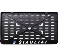Номерная рамка - для легковых и тяжелых автомобилей, прицепов - c шелкографией - ŠIAULIAI